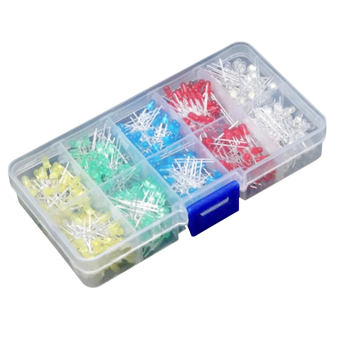 

500Pcs/lot 3MM LED Diode Kit Mixed Color Red Green Yellow Blue White