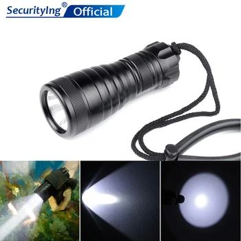 

SecurityIng DIV03 800 Lumens XM-L2 LED Waterproof IP68 Under Water Diving Flashlight Support AA Battery for Diving Lighting