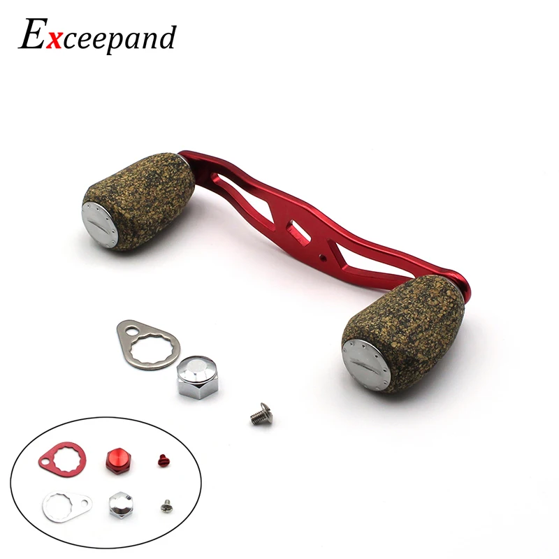 Exceepand  Rubber Cork Knobs Red Fishing Reel Handle for Abu Garcia Daiwa Baitcasting Reel