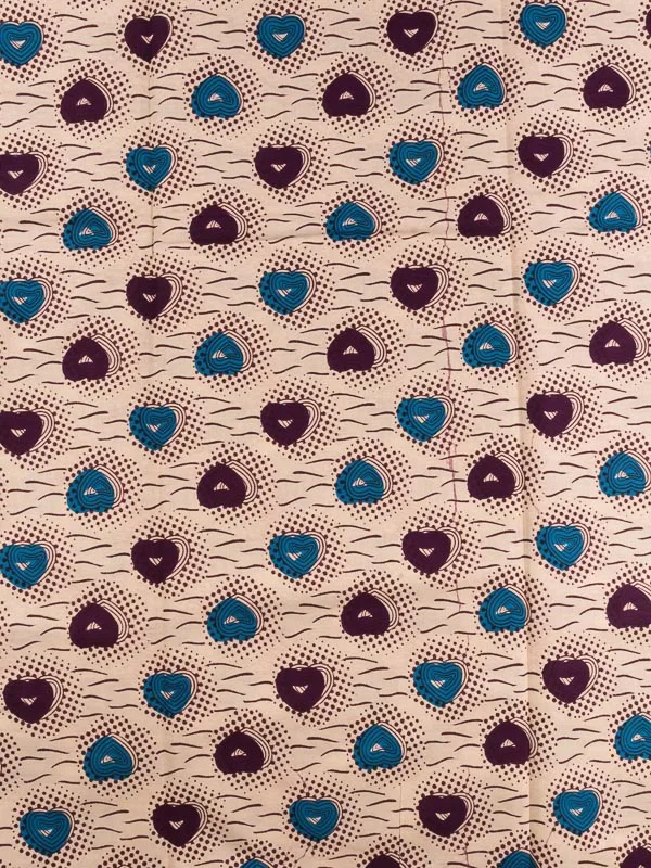 Sego Fabric Real Wax Heart White Blue Design For Party Dress rw448003 | Дом и сад