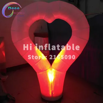

3m Amazing led inflatable heart tube for wedding valentine's day decoration