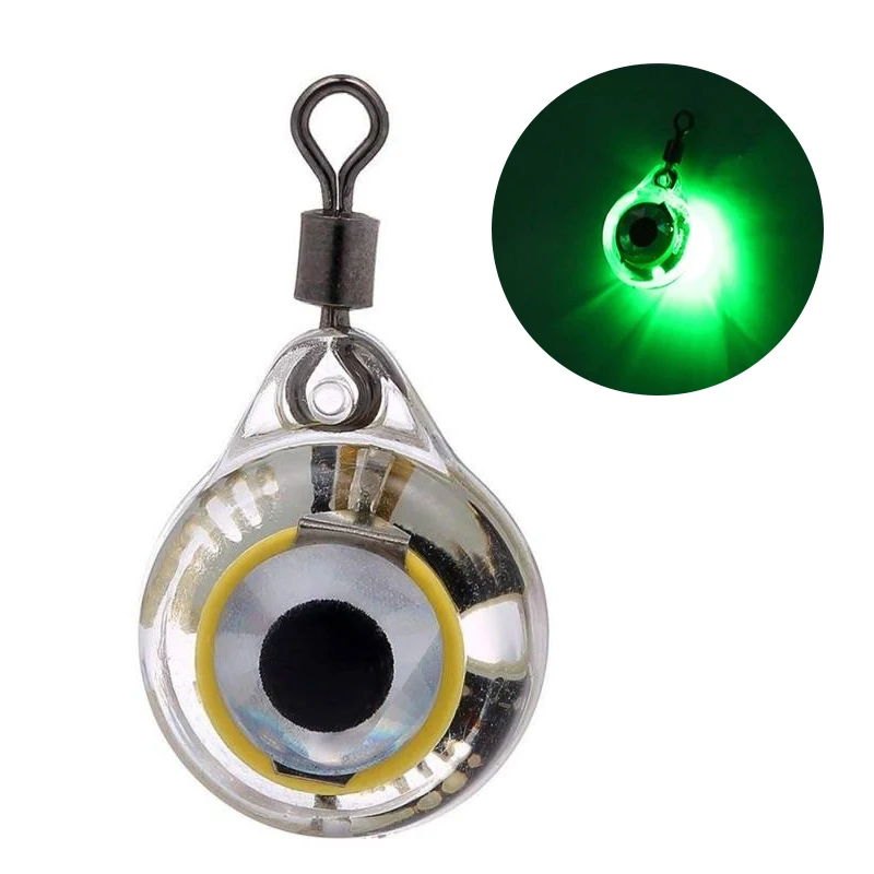 Светодиодный рыболовный Приманка ночник с питанием от аккумулятора светящийся подводный привлекательный рыбный светильник рыболовная приманка - Цвет: Зеленый