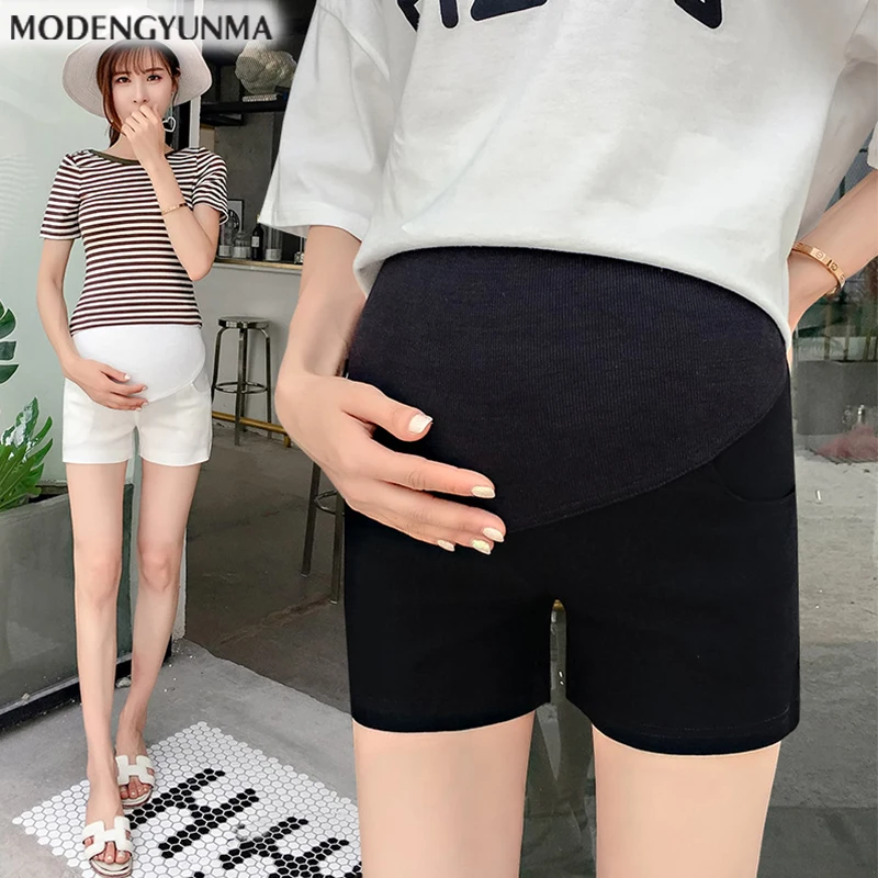 

MODENGYUNMA Maternity Leggings Pregnant Casual Pant Fashion Thin Pregnancy summer Pants Comfort Women Outfit Clothes