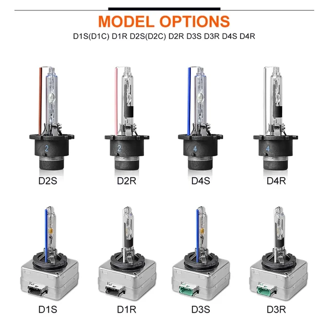 Pair 35W D1S D1R D2S D2R D3S D3R D4S D4R HID Xenon Bulb Lamp Light