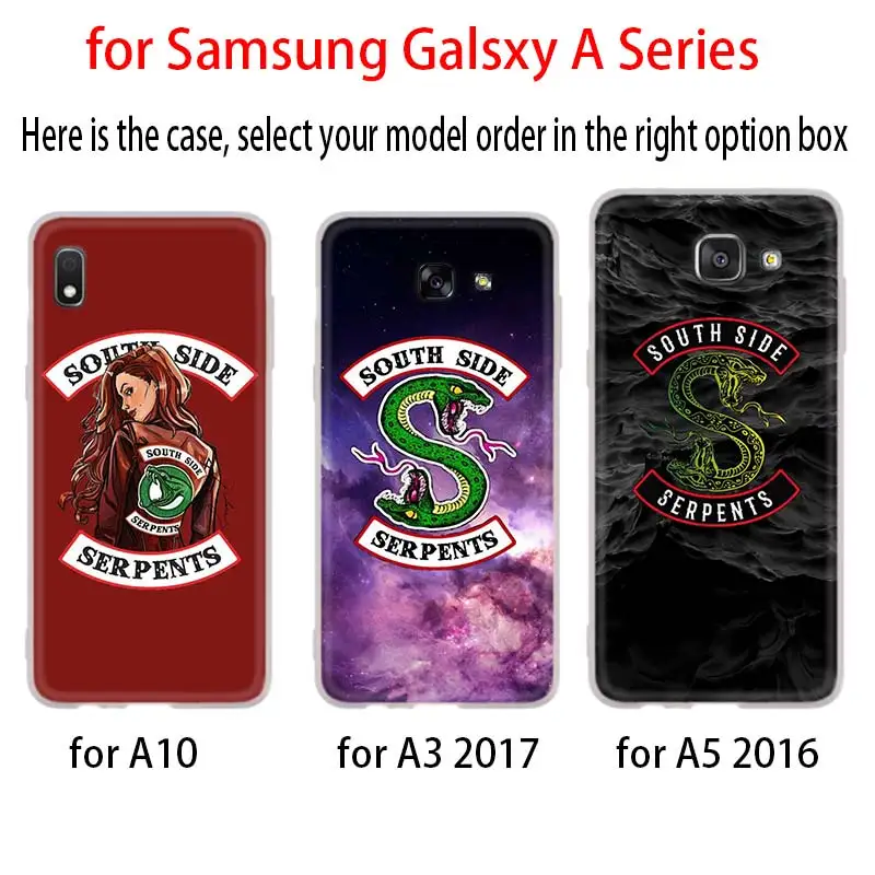3D чехол Riverdale South Side Serpents для Samsung Galaxy A8 A6 Plus A9 A5 A3 A7 2018 2017 2016 A50 A30 A40 A70 A10 A2 CORE