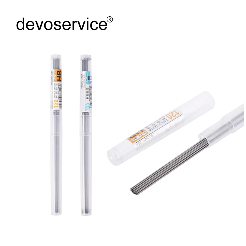 Free Shipping 3Pcs 2B/HB Pencil Lead Refill Tube 0.5 mm / 0.7 mm Automatic Pencil Lubrication Mechanical Pencil Lead Style 11CM