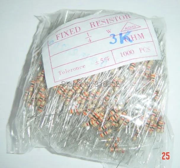 1/4w56k 1/4 Вт 56 К 0.25w56k 0.25 Вт 56 К Carbon Film 5% 1000 шт./лот