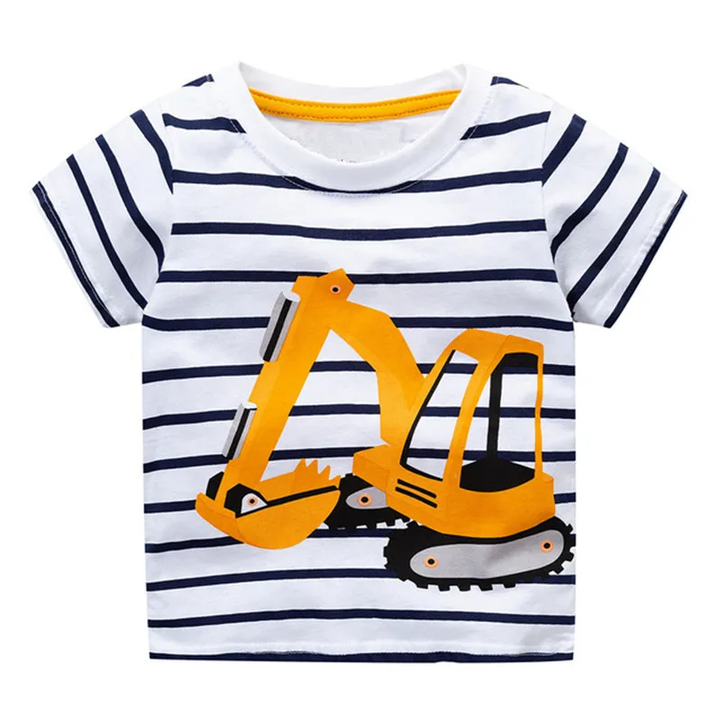 Одежда для маленьких мальчиков; Детские футболки; Летние брендовые хлопковые топы для мальчиков; футболки с рисунком для мальчиков; детская одежда с короткими рукавами; топы - Цвет: as photo