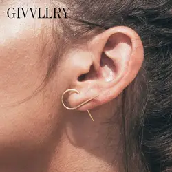 GIVVLLRY геометрический нерегулярные серьги стержня для Для женщин девушки классический панк золото серебристый, черный крошечные Ушные