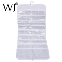 Переносные серьги, кольцо, ожерелье, браслет, ювелирный дисплей, держатель, двухсторонний, 72 кармана, подвесной органайзер, аксессуары, сумка для хранения