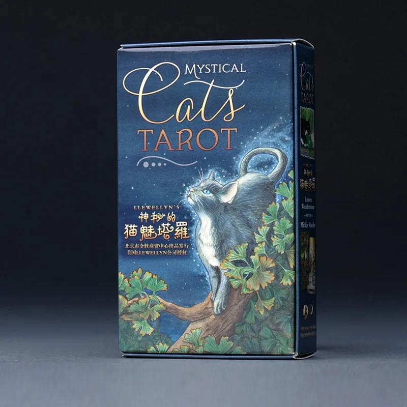 

mystial cats tarot Board Game High Quality Paper Cards Chinese/English Edition for Astrologer13