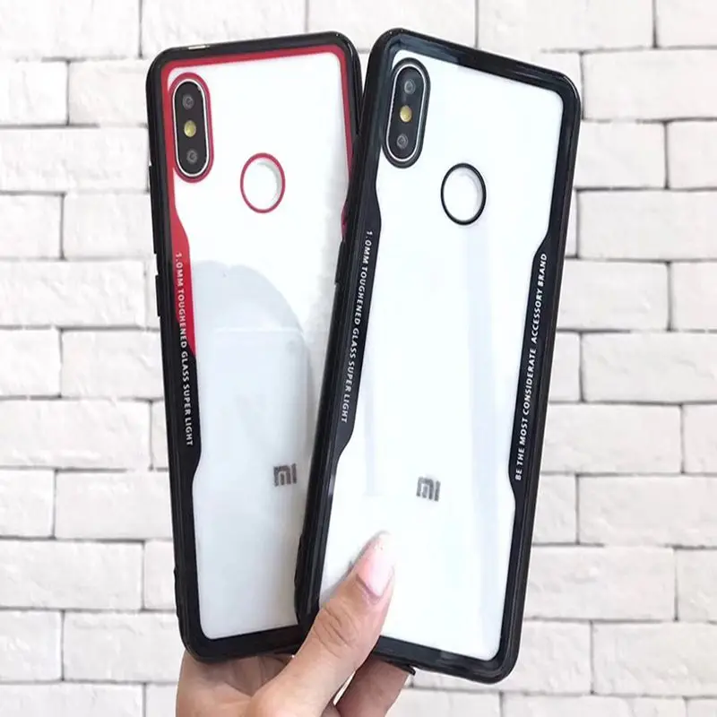 

Phone Case For Xiaomi Mi 5x 6x A1 A2 8 se Lite Pocophone F1 Transparent Acrylic Anti-knock Case on Redmi Note 5 6 pro 5A cases