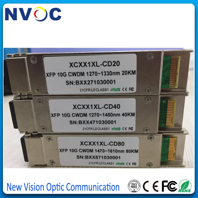 CWDM-XFP-LR 10 Гбит/с CWDM 20 км 1470nm ~ 1610nm двойной LC XFP модуль приемопередатчика нм