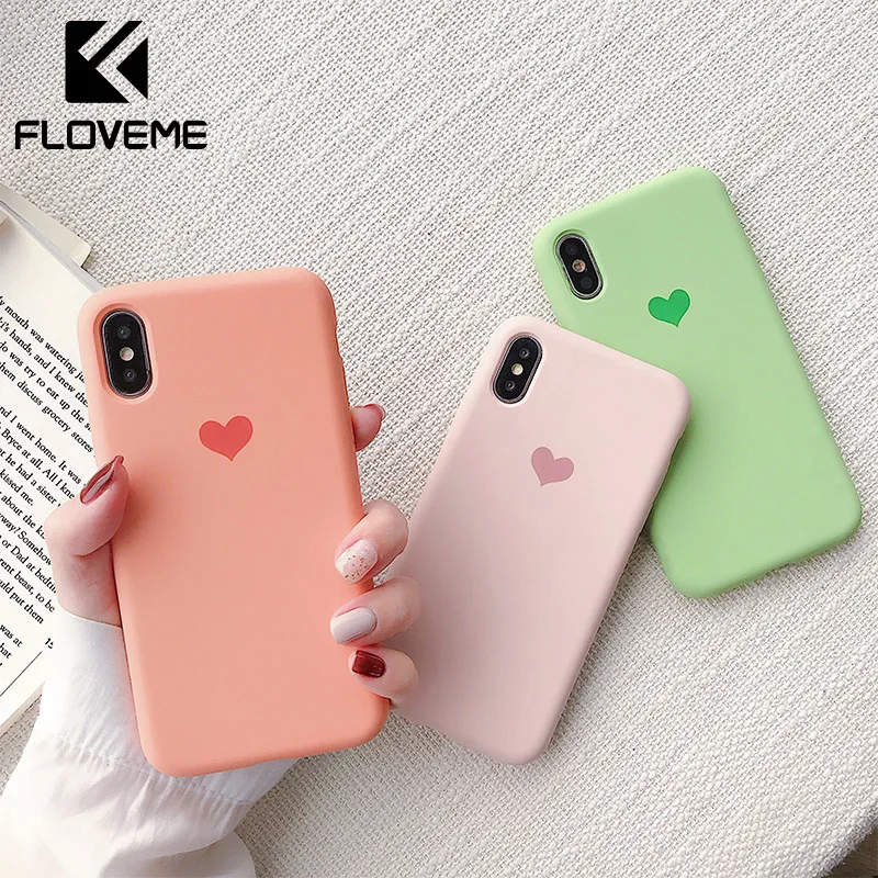 FLOVEME حالة غطاء ل فون XR لينة سيليكون حقيبة لهاتف أي فون XS ماكس X 7 8 6 6 s زائد مضيئة لينة TPU رقيقة جدا حالات غطاء