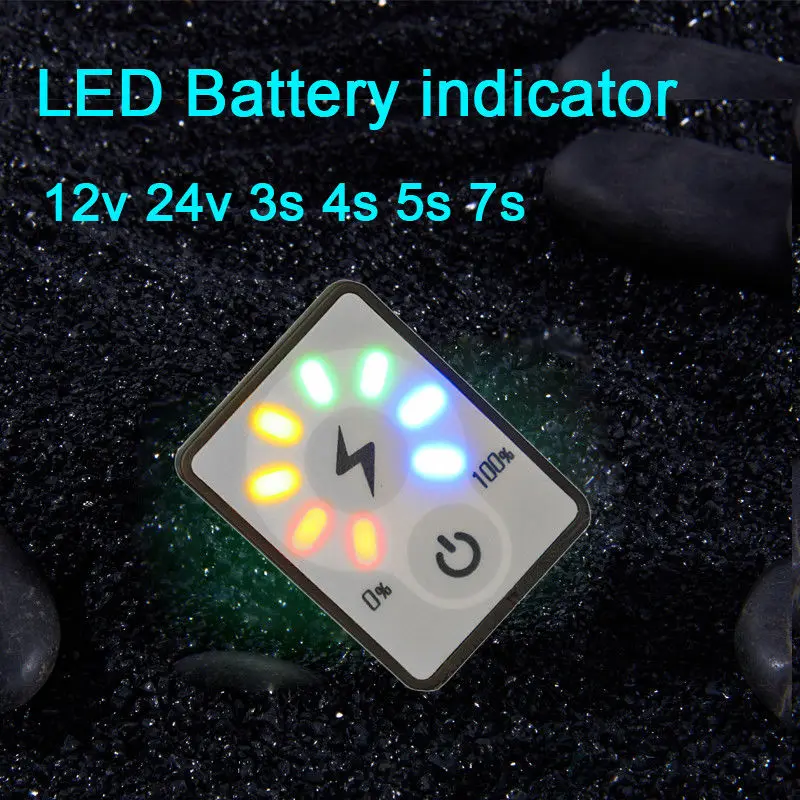 

Battery Monitor dc 24v Lead-acid Capacity detection LED Indicator Power Display touch Tester car
