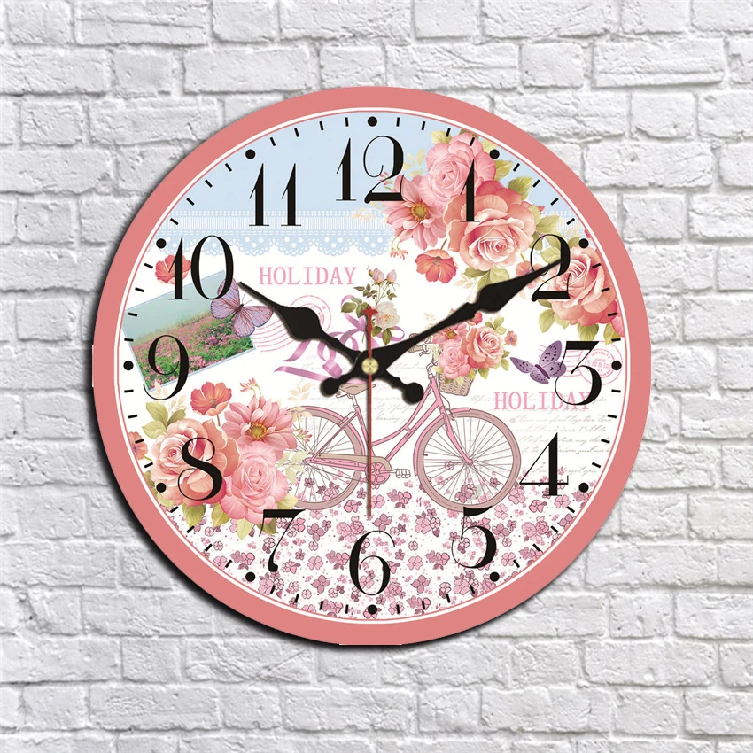 Винтажные розовые часы Beauty Sweet Design бесшумные для дома офиса кафе свадьбы Декор