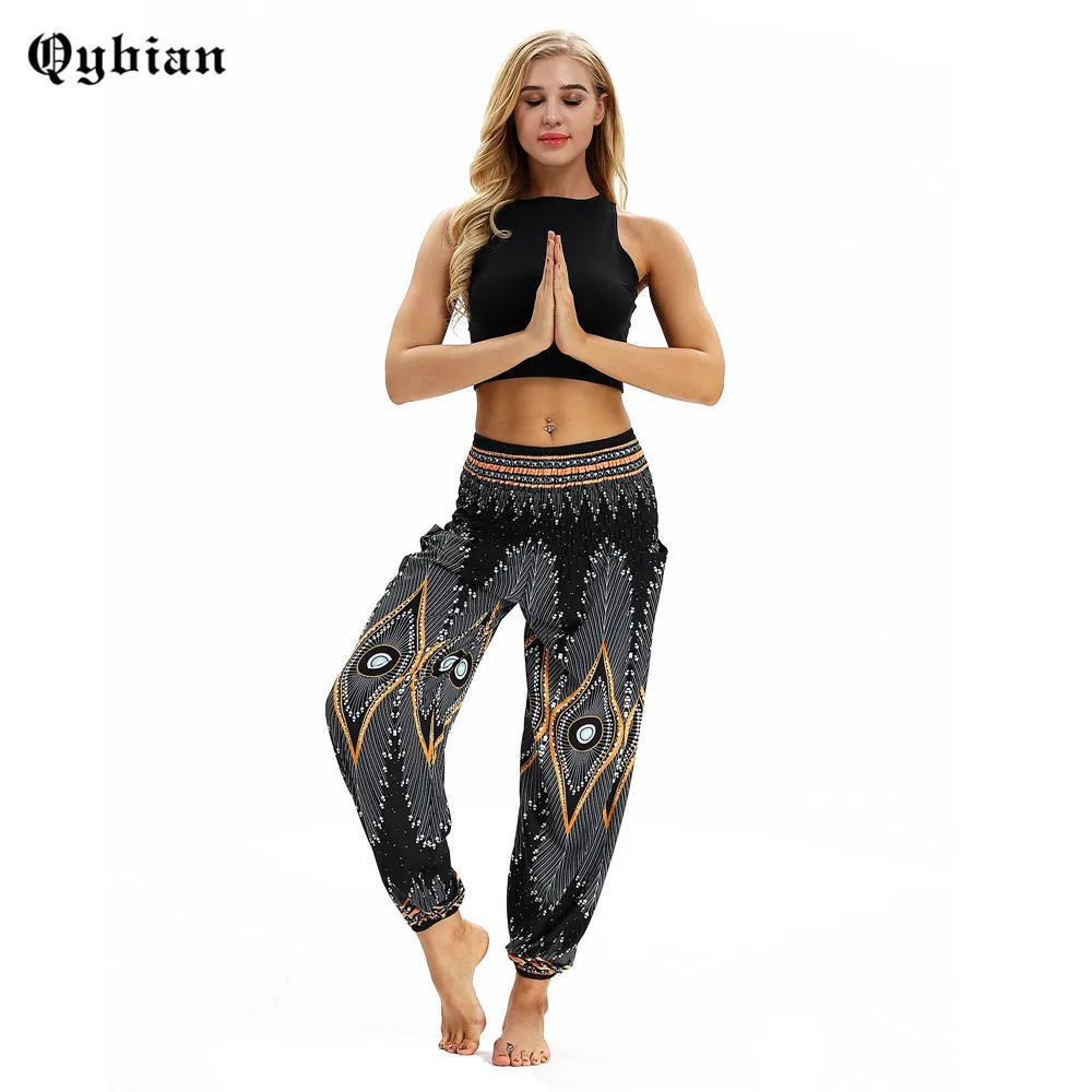 

Casual Loose Pants Women eye printed Elastic Waist Harem Pants 3D black blue Pants Women Trousers Summer Hip Pop Streetwear