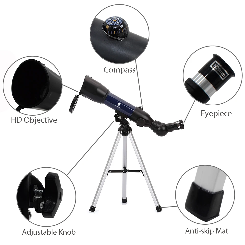 GeerTop 36050s с высоким увеличением HD профессиональный зум мощный рефрактор телескоп светильник ночного видения для детей подарок для начинающих