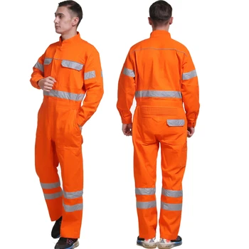 

Work Coveralls Men Women Long Sleeve Wear-resistant Working Overalls Reflective Strip Safety Clothing Repairman Factory Uniforms