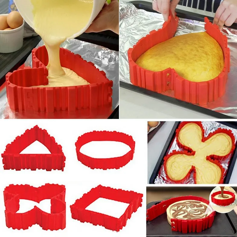 4 шт./компл. Magic торта multi Стиль DIY головоломки силиконовые формы хлеб кекса торта силиконовая форма для выпечки инструмент