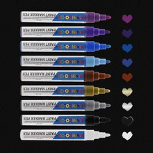 Permanent Paint Marker Pen Medium Point Fine Tip Markers for Glass Painting , Ceramic , Rock sanford 1747388 stainless steel permanent marker fine tip black