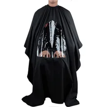 Из 2 предметов Салон Парикмахерская Резка фартук с прозрачное окно просмотра Водонепроницаемый Cape Одежда для укладки волос черный Цвет