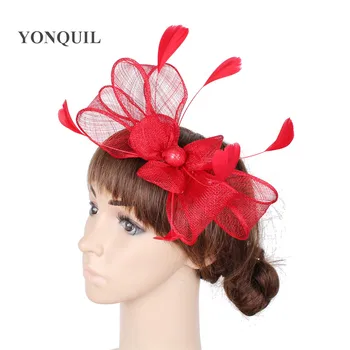 

Female wedding headwear elegant hat for ladies fashion fascinator hat hair clip bridal new chic show race hair accessories clip