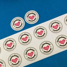 300PCS/Lot 3cm Printed Big heart”THANK YOU”Sticker Labels paper Adhesive Labels sealing Stickers packaging For Jewelry/Box/gift
