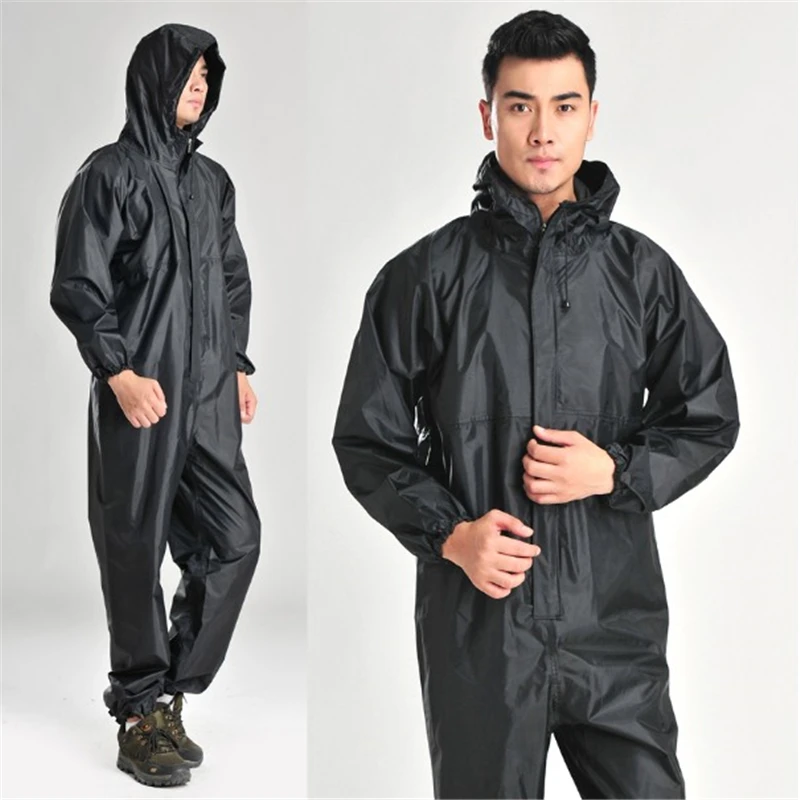 Adult Motorcycle Raincoat Waterproof Reflective Outdoor Work Professional impermeable Rainwear Men Rain Coat Cover Hooded LZO106 | Дом и сад