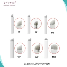 MZ красота игла для микроблейдинга иглы татуировки Agujas Tebori microblade pmu 3D вышивка расходные материалы для тату с лотом № EXP Dia0.25