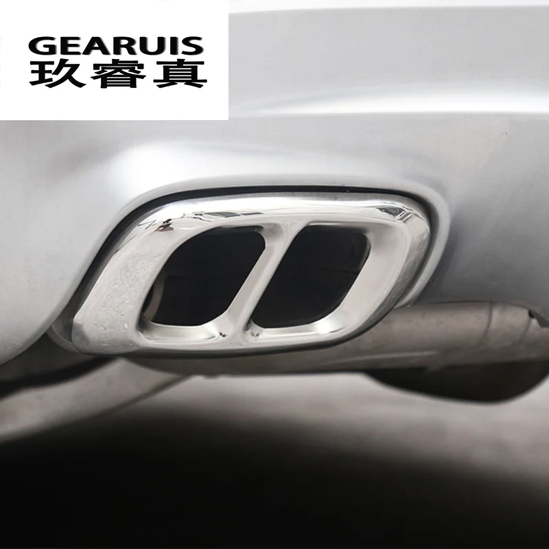 Автомобильный Стайлинг авто хвост горло лайнер выхлопная система декоративная крышка Sitcker Накладка для Mercedes Benz GLA X156 авто аксессуары