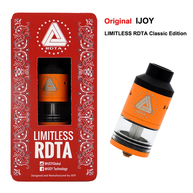100% Оригинал IJOY Безграничные RDTA Classic Edition Распылитель 6.9 мл Большой Емкости Сторона Заполнения Погружения Ввиду Танк Распылителя