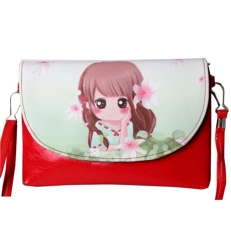 Брендовая дизайнерская детская маленькая сумка-мессенджер, модные кошельки для девочек, клатч ярких цветов, мультяшная Корейская сумка для денег