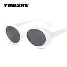 YOOSKE plout очки NIRVANA Kurt Cobain Круглые Солнцезащитные очки для женщин и мужчин брендовые дизайнерские очки ретро солнцезащитные очки UV400