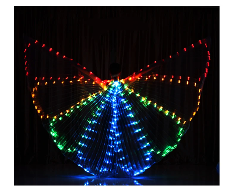 ISIS крылья для восточных танцев красочные бабочки с крыльями для танца живота аксессуары Professoinal сцены Опора крылья светодио дный LED