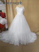 2018 robe de mariage Wedding Dresses Custom Made Lace Appliques Ball Gown Vestido de noiva Off The Shoulder Bridal Gowns