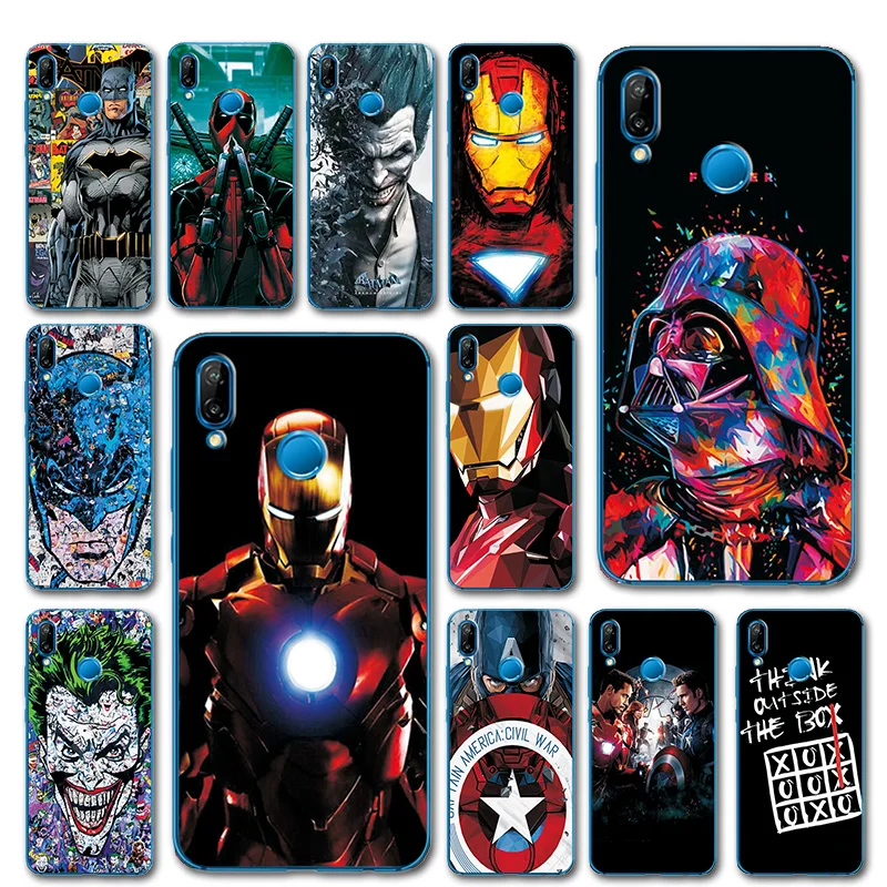 

For Huawei P20 Lite Silicone Case Cover on P20Lite 5.84'' Bumper Novelty Captain America Phone Case Coque For Huawei P20 Lite