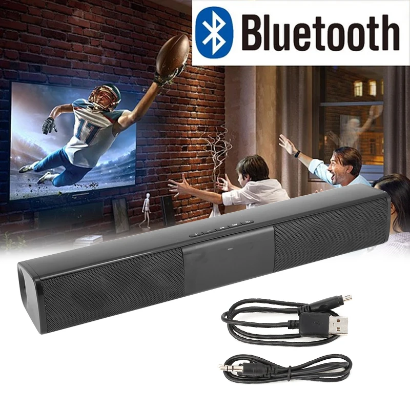 2 трубы Bluetooth колонка динамик сабвуфер домашний кинотеатр FM беспроводной