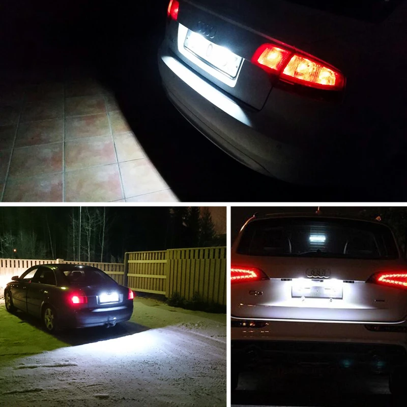 1 пара автомобильных светодиодных ламп номерного знака для Audi A4 Canbus светодиодное