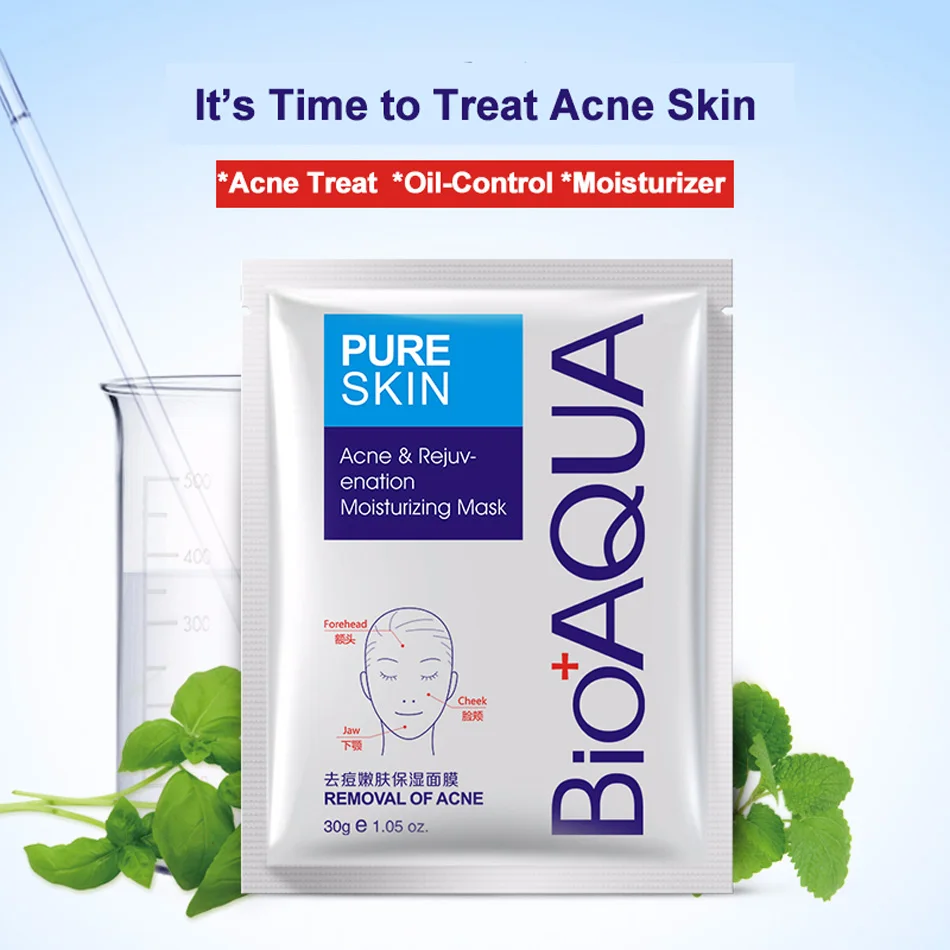 spesifikasi Bioaqua Perawatan Jerawat Masker Wajah Perawatan Wajah Perawatan Jerawat Pelembab Minyak Kontrol Facial Mask Korea Perawatan Kulit
