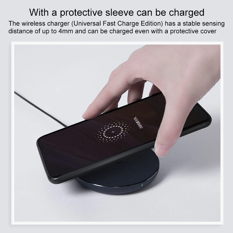 

Xiaomi Wireless Charger Qi Smart Quick Charge Fast Charger 7.5W for Mi MIX 2S iPhone X XR XS 8 plus 10W For Sumsung S9