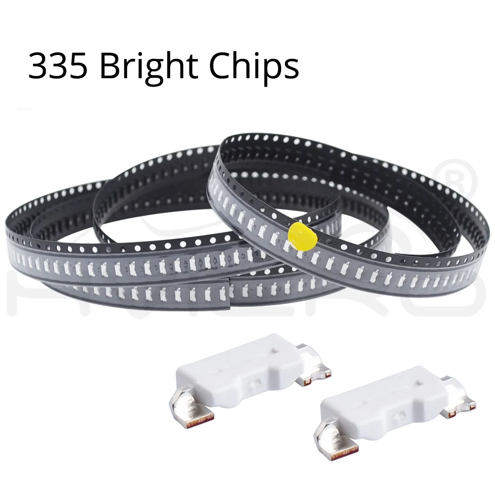 100pcs 335i Вид сбоку белый красный зеленый синий свет SMD светодиод 1800 MCD светодиодная лампа шарик