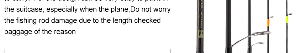 TSURINOYA PARTNER, 1,89 м, UL/L, 2 насадки, портативная спиннинговая удочка, 4 секции, Удочка из углеродного волокна с сумкой, Удочка Canne A Peche