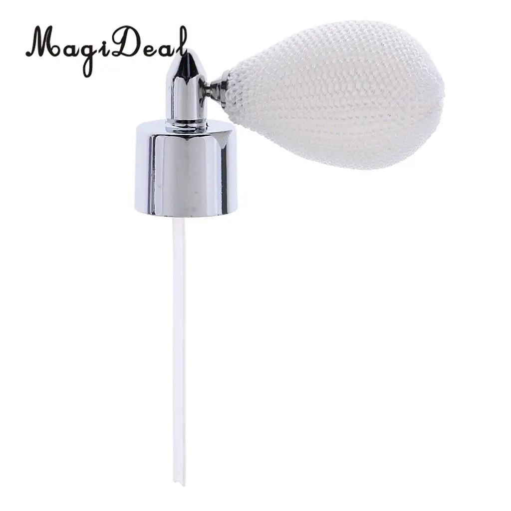 MagiDeal Hot sale Portable travel Vintage Glass Bottles Silver Cap Short Spray Atomizer Pump 18mm high quanlity