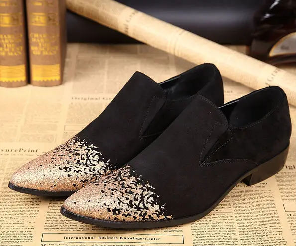 Compare Prices On Gold Dress Shoes Mens- Online Shopping/Buy Low Customized Mixed color Black White Gold Men Dress Shoes Real Leather Pointed Toe Mens Wedding Party - Compare Prices On Gold Dress Shoes Mens- Online Shopping/Buy Low
