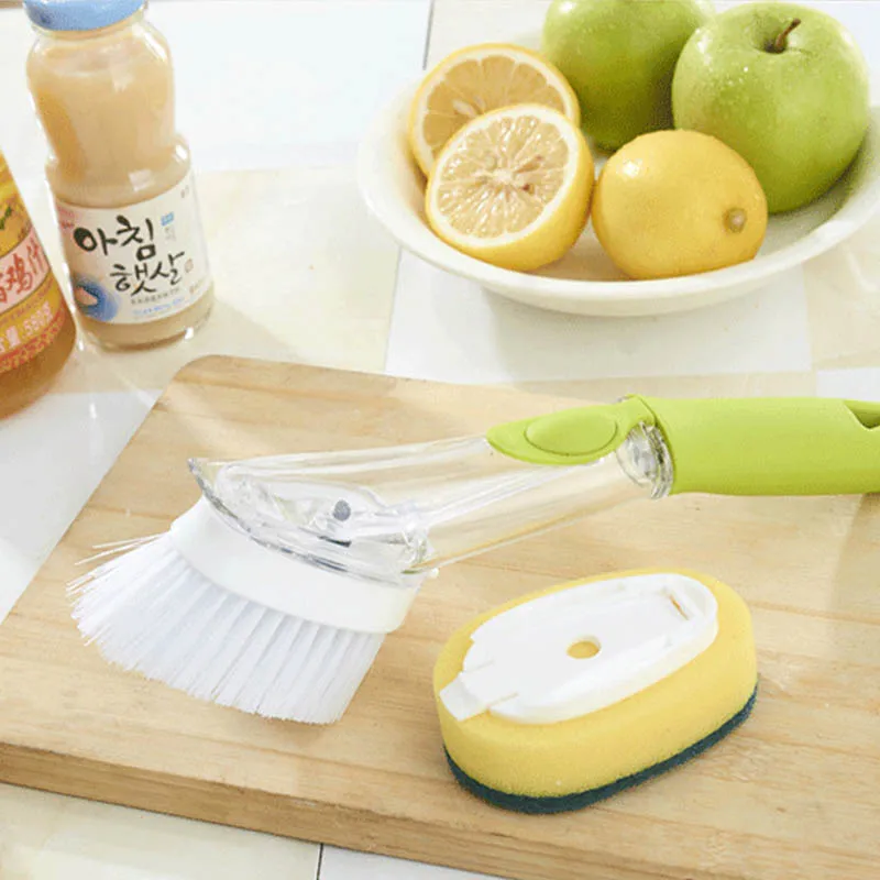 Автоматические жидкостные моющие щетки для посуды Кухонные гаджеты Чистящая Щетка мойка пол чистящие инструменты антипригарное масло Чистящая прокладка