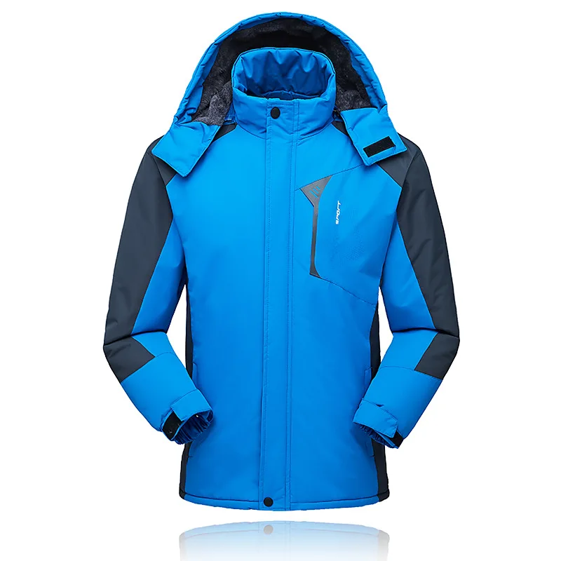 

Men's Ski Waterproof Windproof Fleece Mountain Hooded Jackets Outdoor Coat Keep Warm Skiing Jackets for Snowboarding in Winter