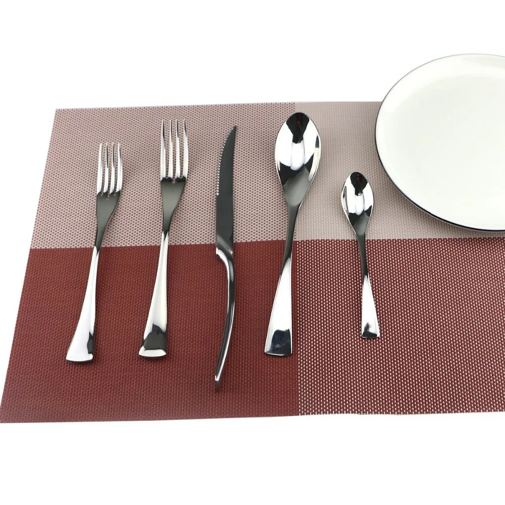 

20Pcs/set Tableware Set Stainless Steel Cutlery Set Dinnerware Steak Knife and Fork and Set Mirror Polished