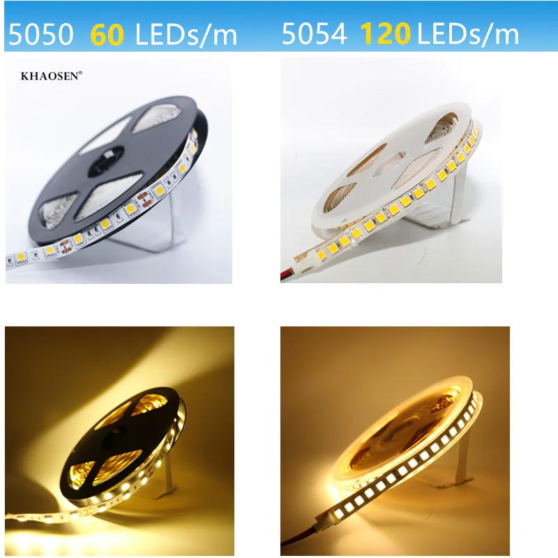 Гибкая светодиодная ленсветильник 5054 SMD 5050 1/2/3/4/5 м водонепроницаемая лента 12 В