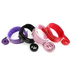Новые кожаные Металлические наручники для секса БДСМ рабство ошейники для секс-игр для взрослых БДСМ секс для взрослых эротические игры